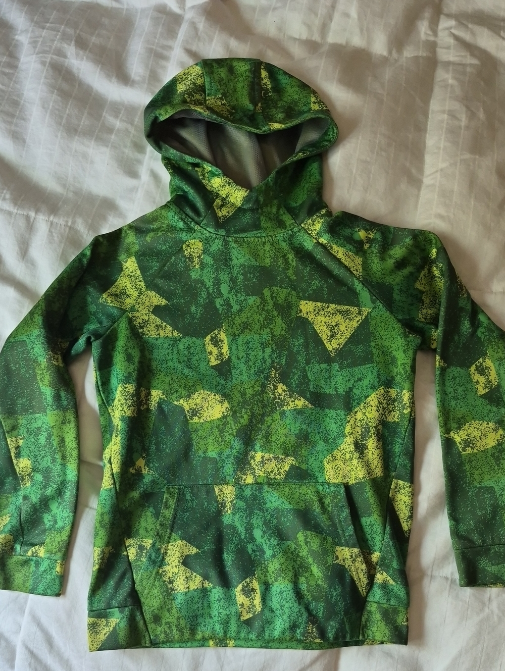 MTA Sport Green & Yellow Patterned Kids Hoodie
